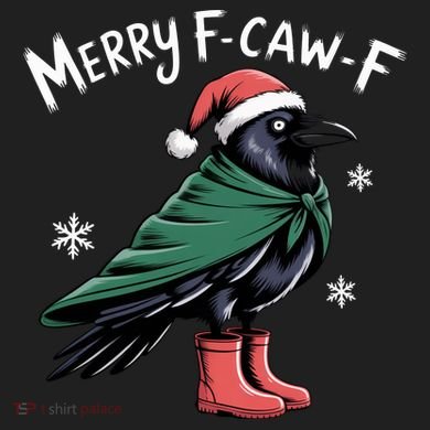 Merry F-Caw-F Christmas! 11oz C Handle Ceramic Mug