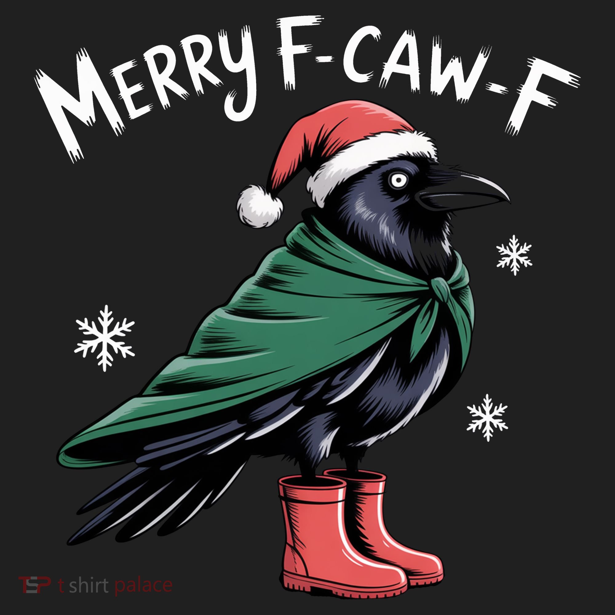 Merry F-Caw-F Christmas! 11oz C Handle Ceramic Mug