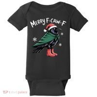Merry F-Caw-F Christmas! Baby Bodysuit thumb 0