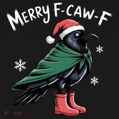 Merry F-Caw-F Christmas! Baby Bodysuit