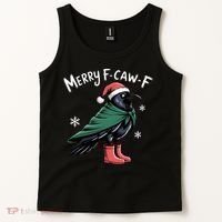 Merry F-Caw-F Christmas! Tank Top thumb 2