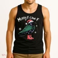 Merry F-Caw-F Christmas! Tank Top thumb 3