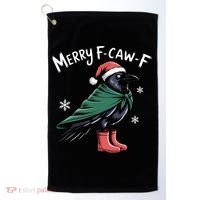 Merry F-Caw-F Christmas! Golf Towel thumb 0