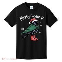 Merry F-Caw-F Christmas! Kids T-Shirt thumb 0