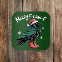 Merry F-Caw-F Christmas! Coaster thumb 0