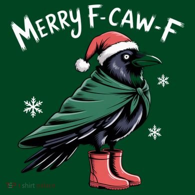 Merry F-Caw-F Christmas! Mousepad