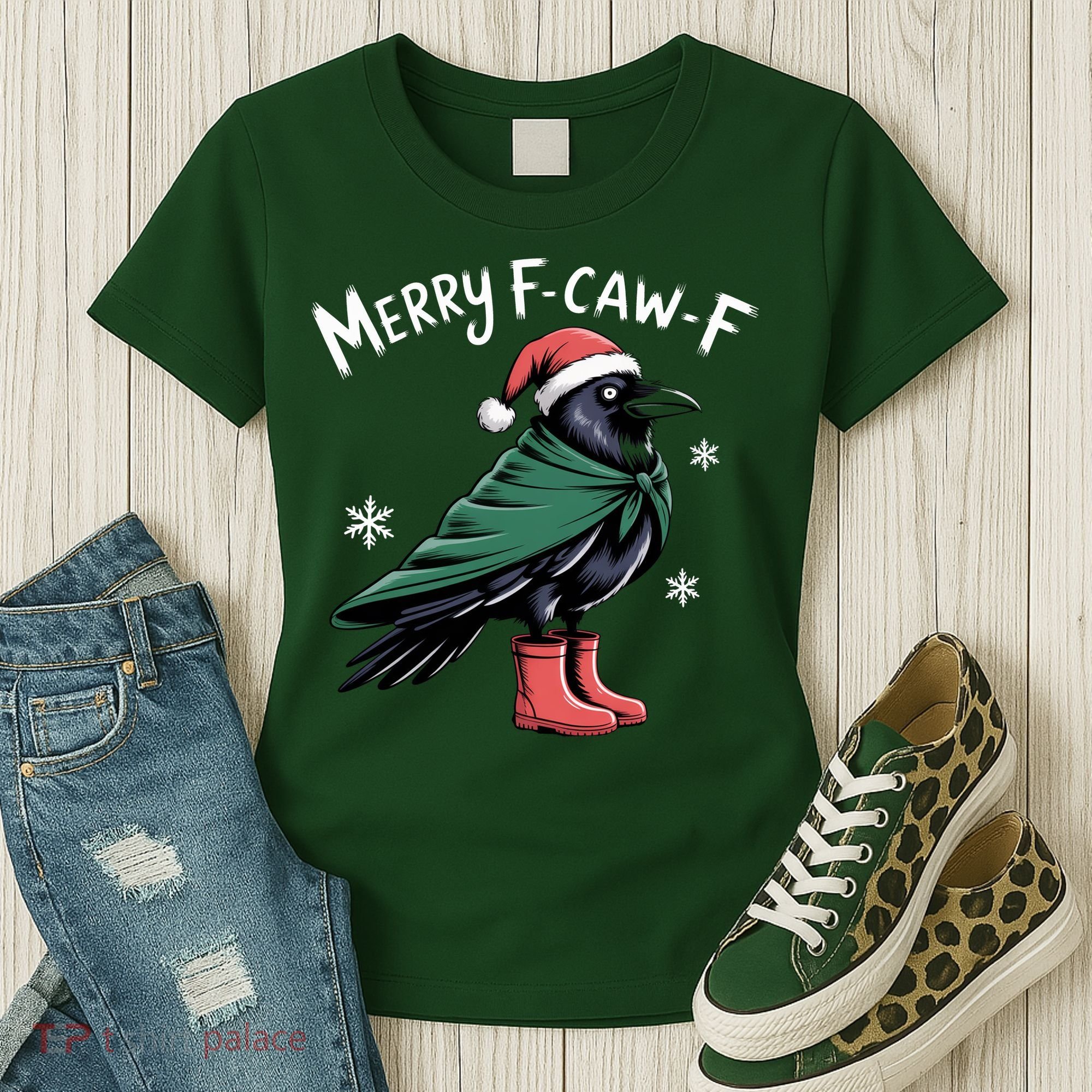 Merry F-Caw-F Christmas! Women's T-Shirt