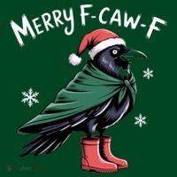 Merry F-Caw-F Christmas! Kids Sweatshirt thumb 2