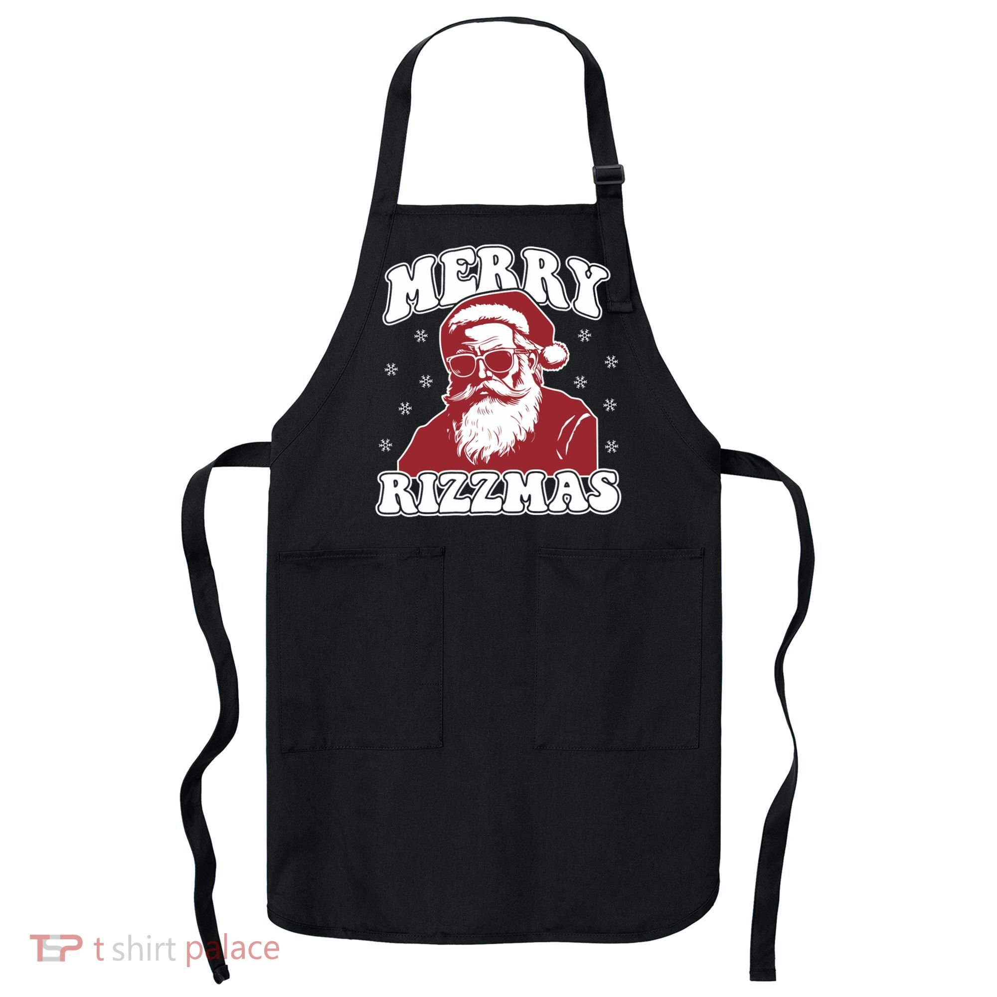 Merry Funny Christmas Rizz Santa Claus Rizzler Apron