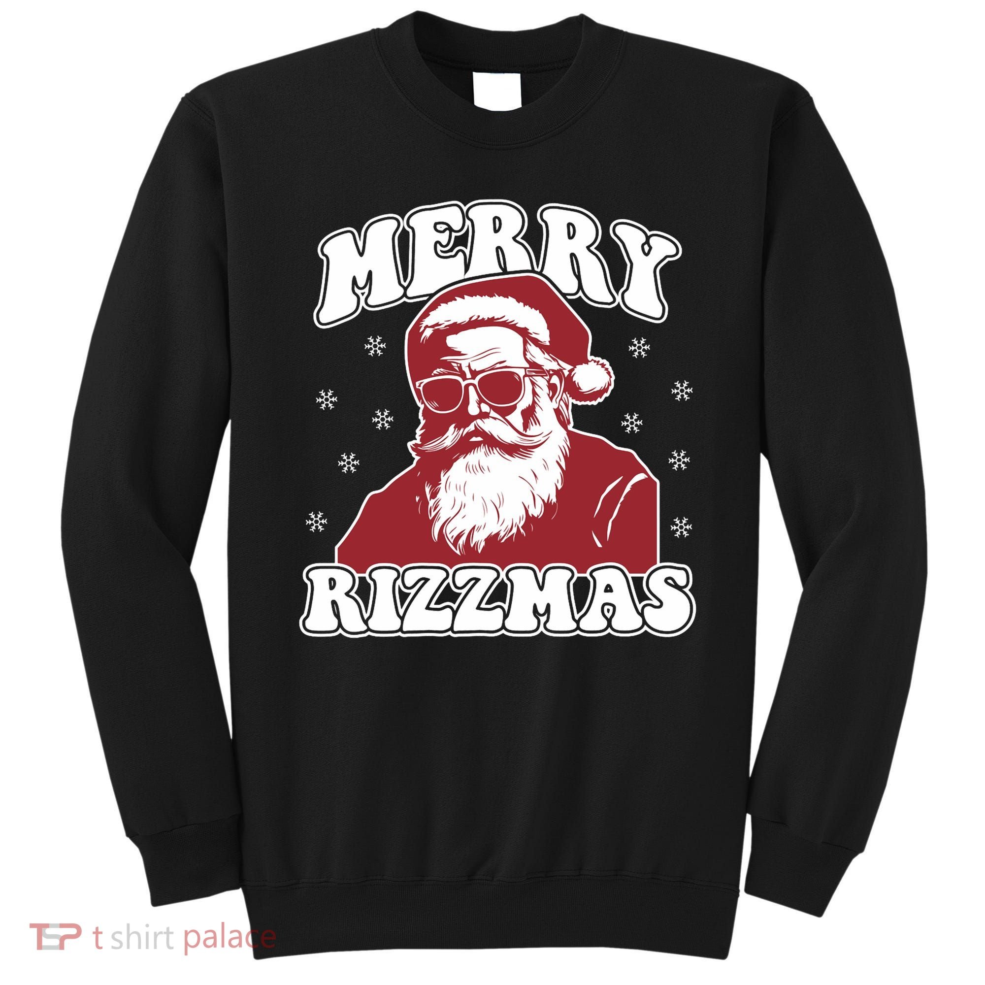 Merry Funny Christmas Rizz Santa Claus Rizzler Sweatshirt