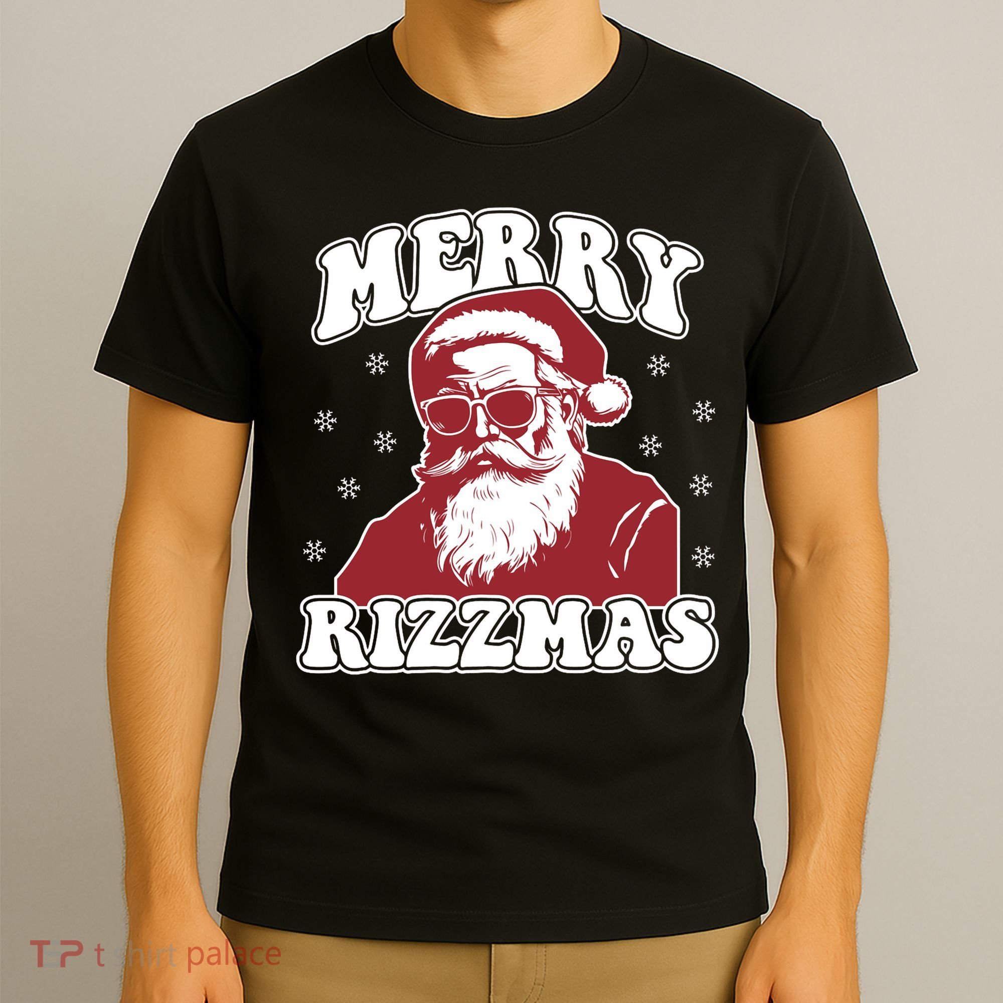 Merry Funny Christmas Rizz Santa Claus Rizzler T-Shirt