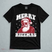 Merry Funny Christmas Rizz Santa Claus Rizzler T-Shirt thumb 5