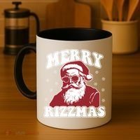 Merry Funny Christmas Rizz Santa Claus Rizzler Coffee Mug thumb 4