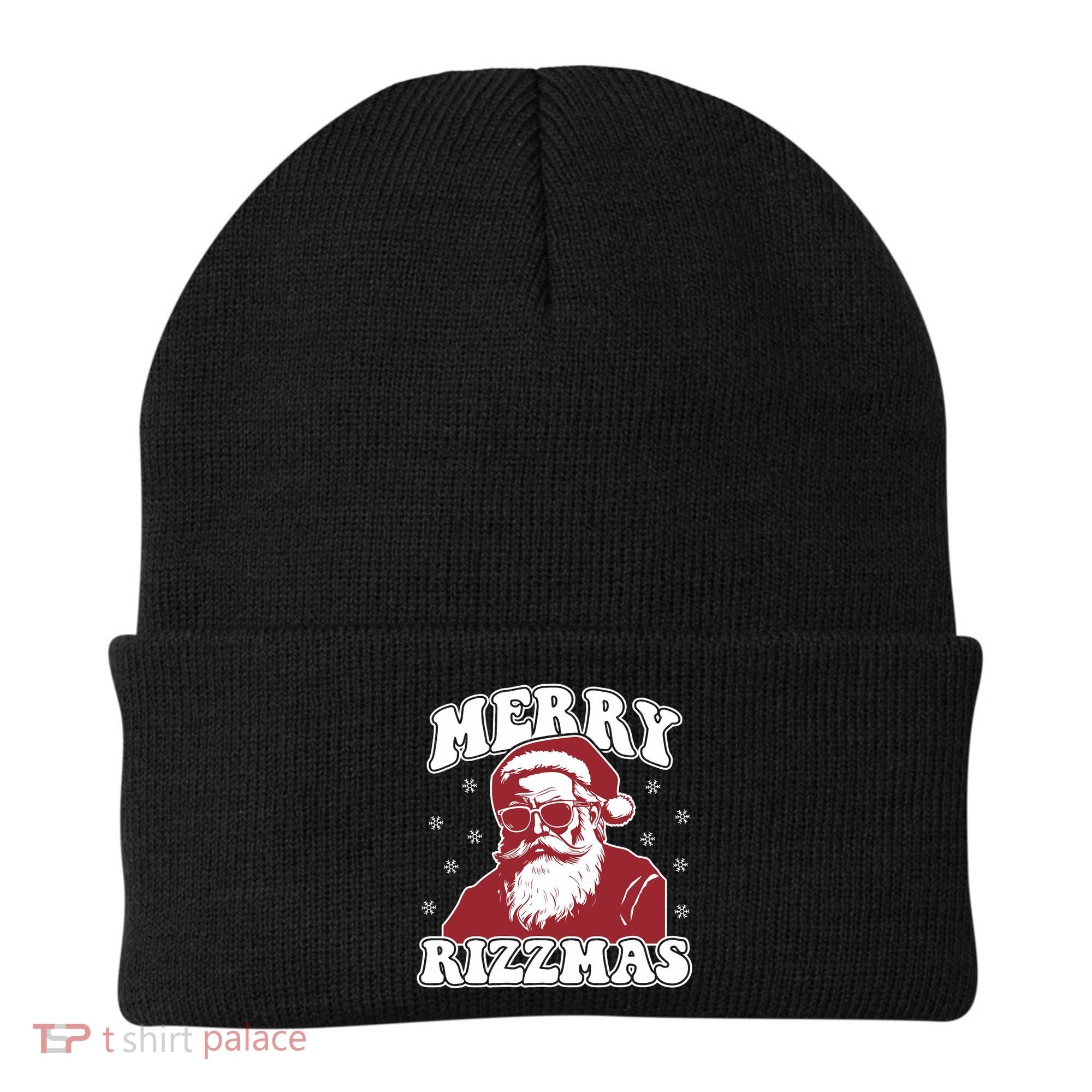 Merry Funny Christmas Rizz Santa Claus Rizzler Beanie