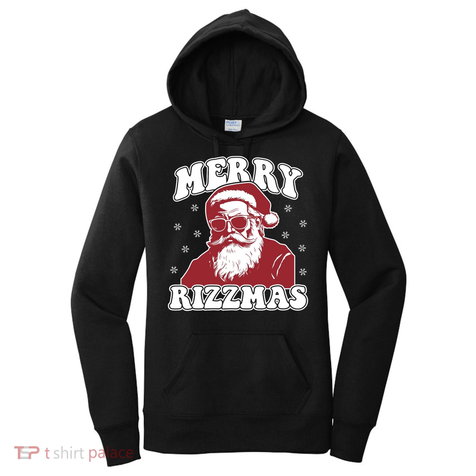 Merry Funny Christmas Rizz Santa Claus Rizzler Women's Hoodie