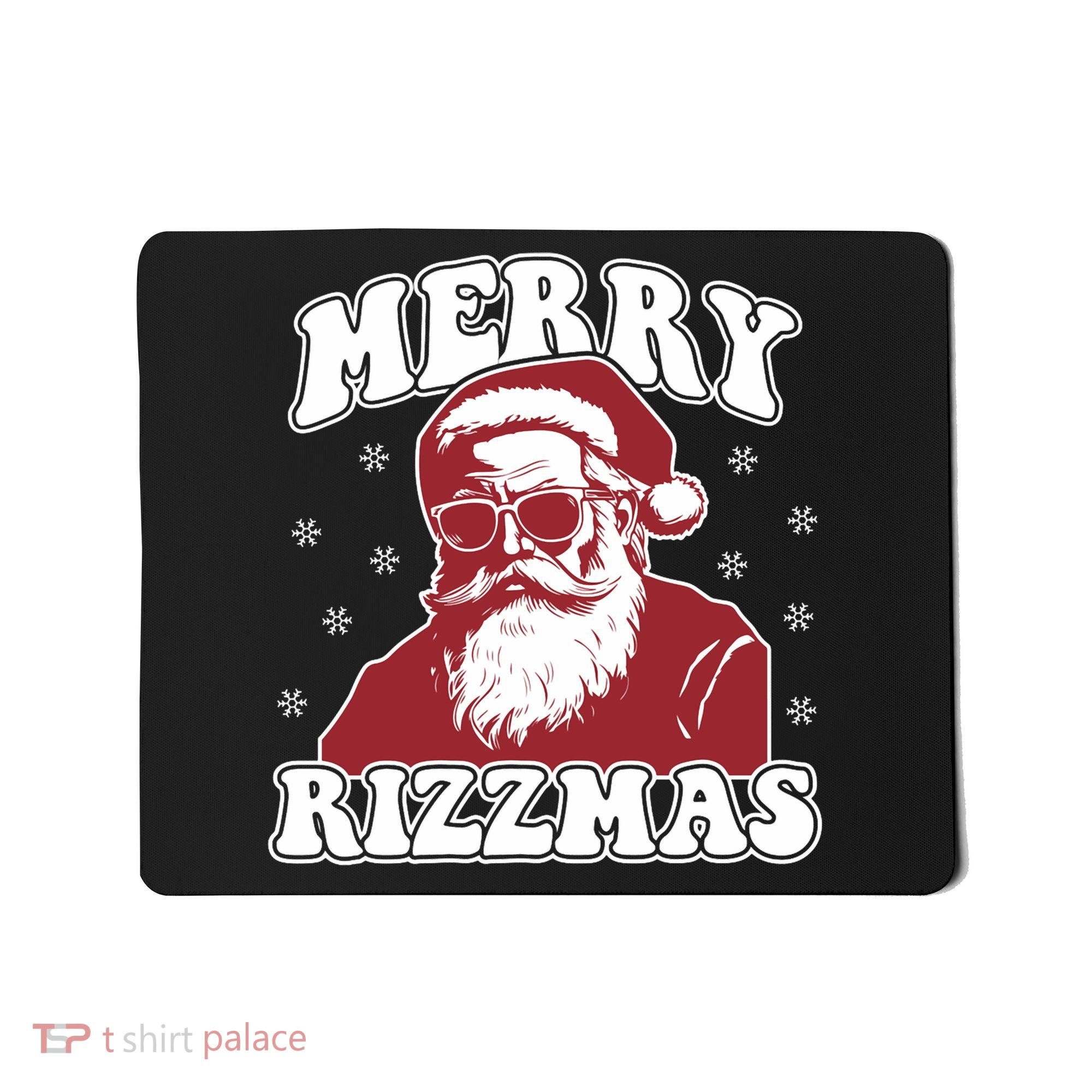 Merry Funny Christmas Rizz Santa Claus Rizzler Mousepad