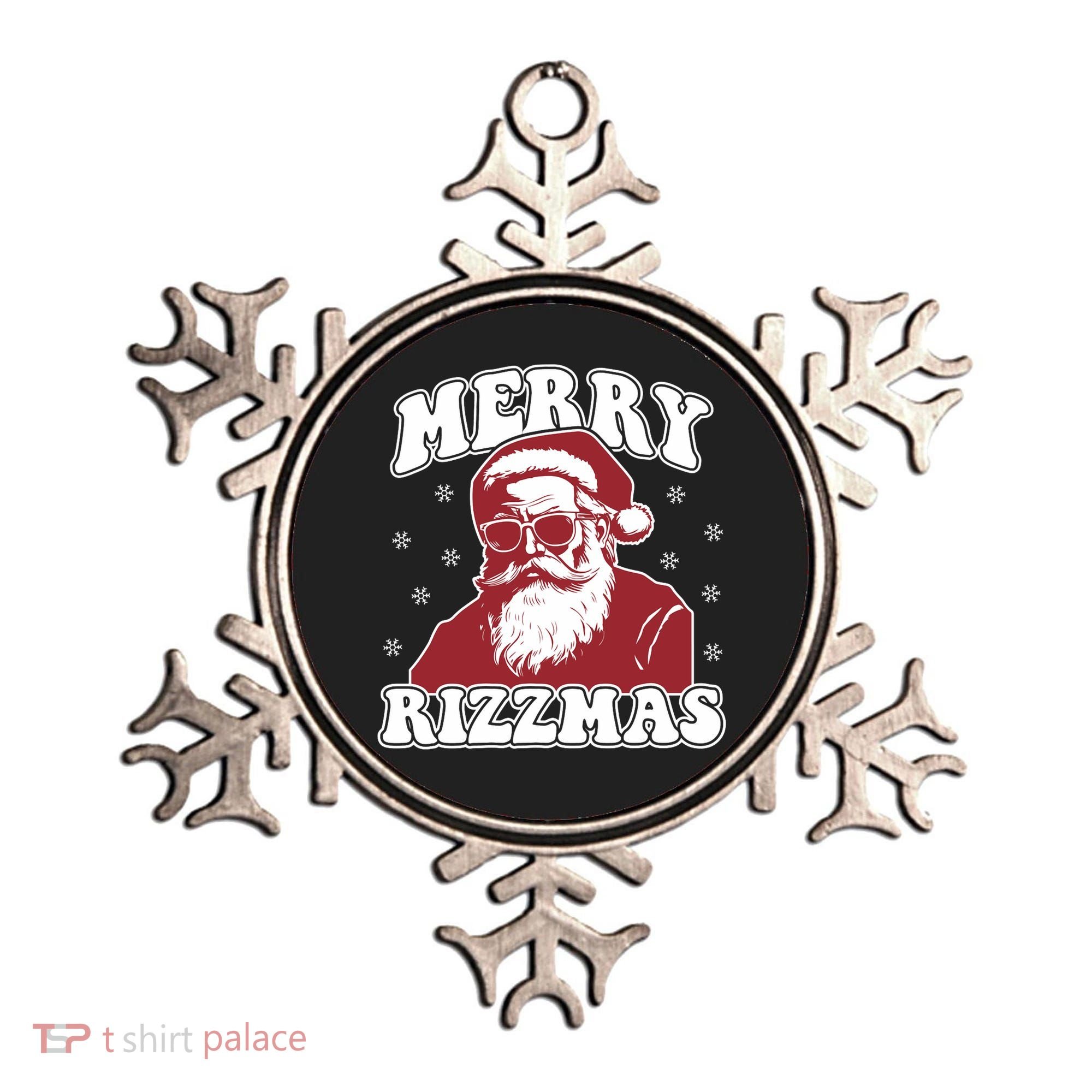 Merry Funny Christmas Rizz Santa Claus Rizzler Ornament