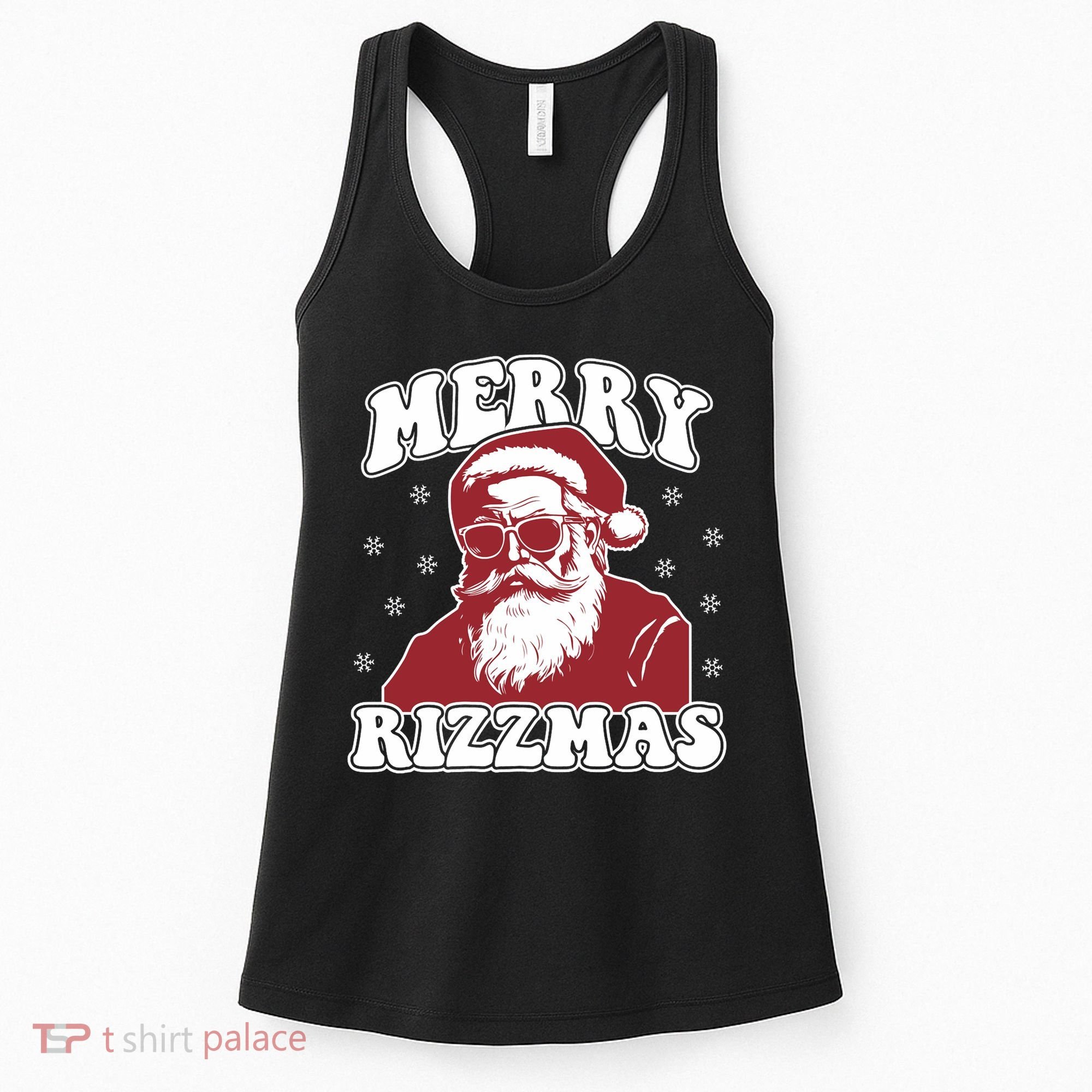 Merry Funny Christmas Rizz Santa Claus Rizzler Women's Tank Top