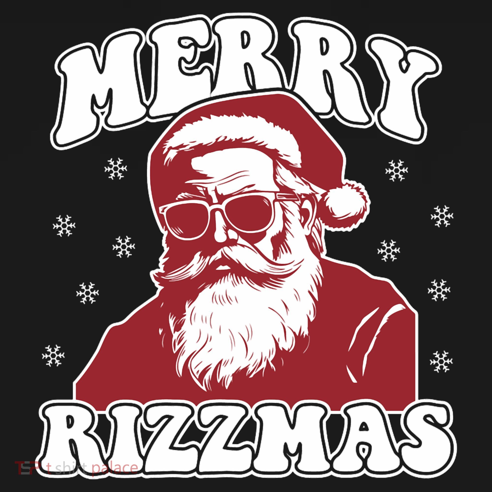 Merry Funny Christmas Rizz Santa Claus Rizzler Women's Tank Top