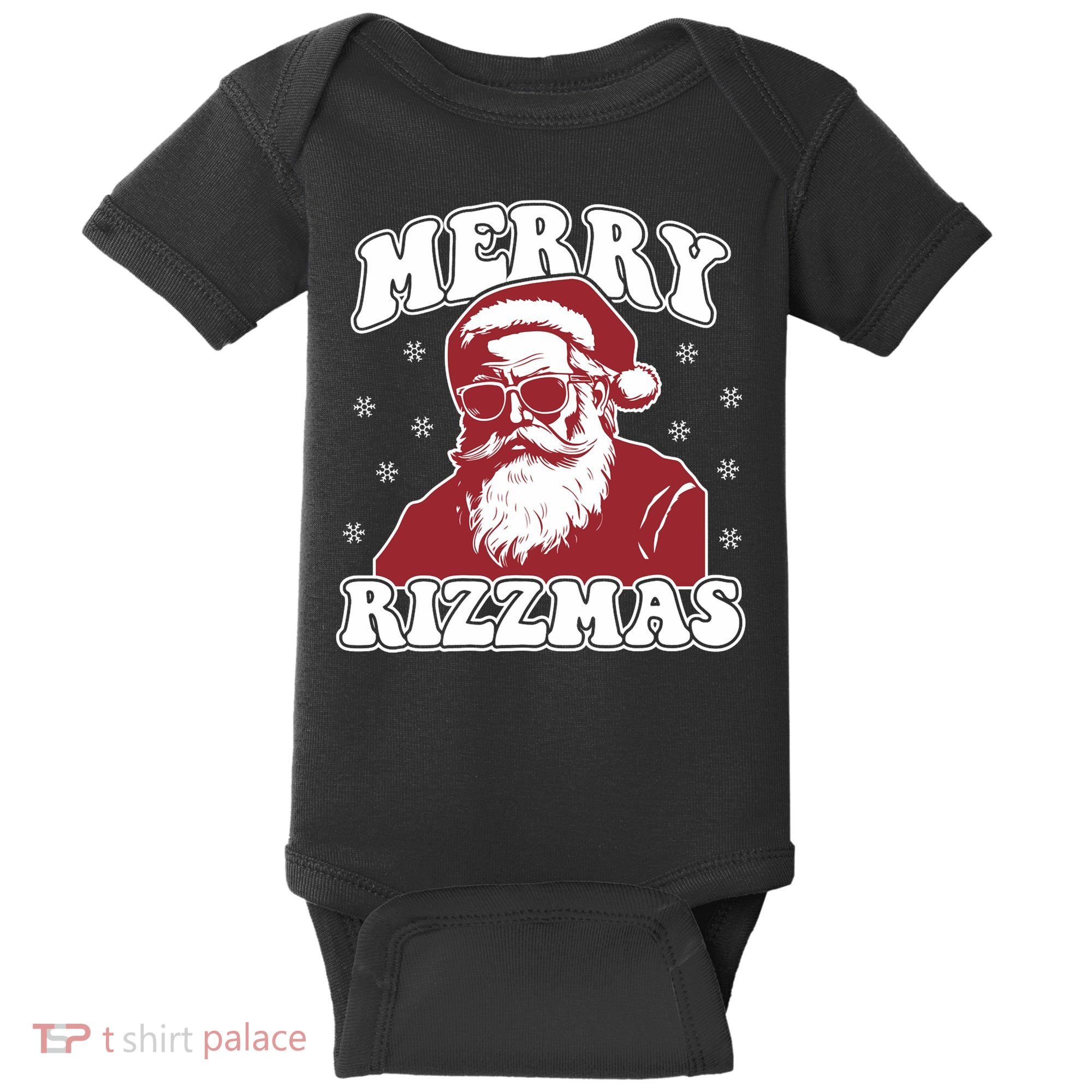 Merry Funny Christmas Rizz Santa Claus Rizzler Baby Bodysuit