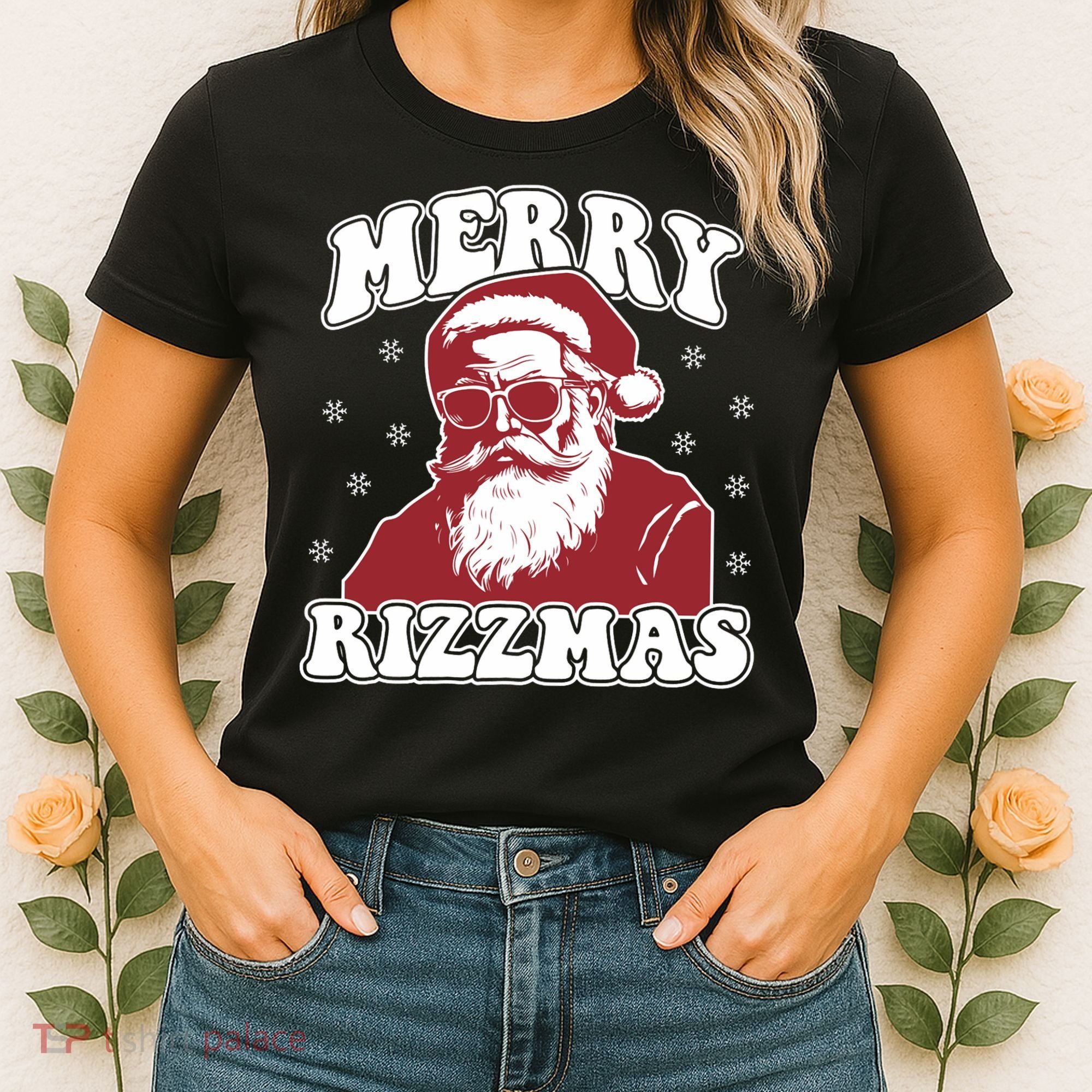 Merry Funny Christmas Rizz Santa Claus Rizzler Women's T-Shirt