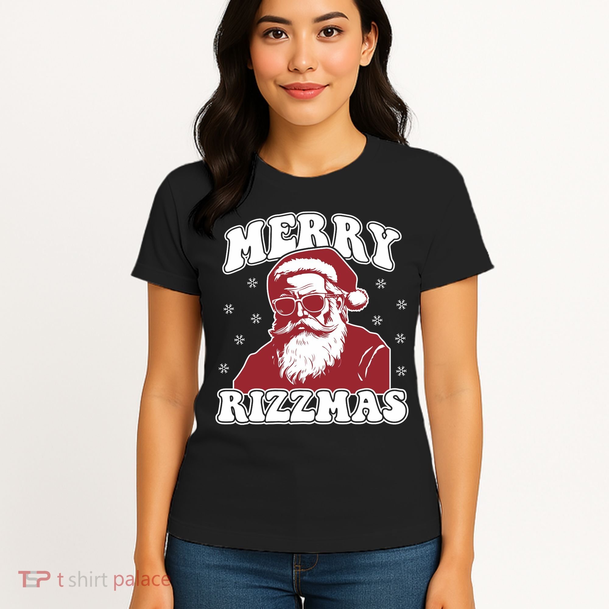 Merry Funny Christmas Rizz Santa Claus Rizzler Women's T-Shirt