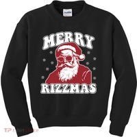 Merry Funny Christmas Rizz Santa Claus Rizzler Kids Sweatshirt thumb 0
