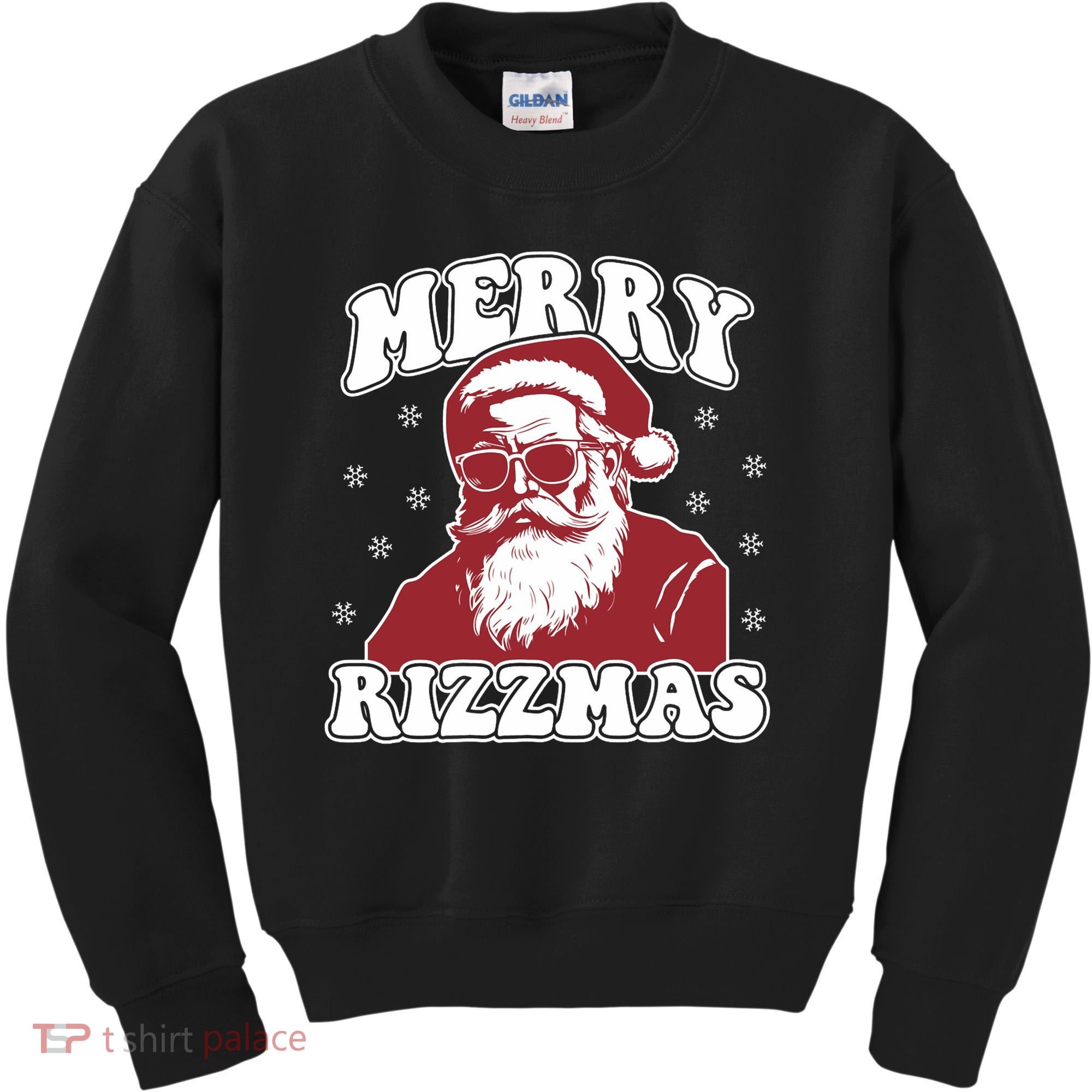 Merry Funny Christmas Rizz Santa Claus Rizzler Kids Sweatshirt
