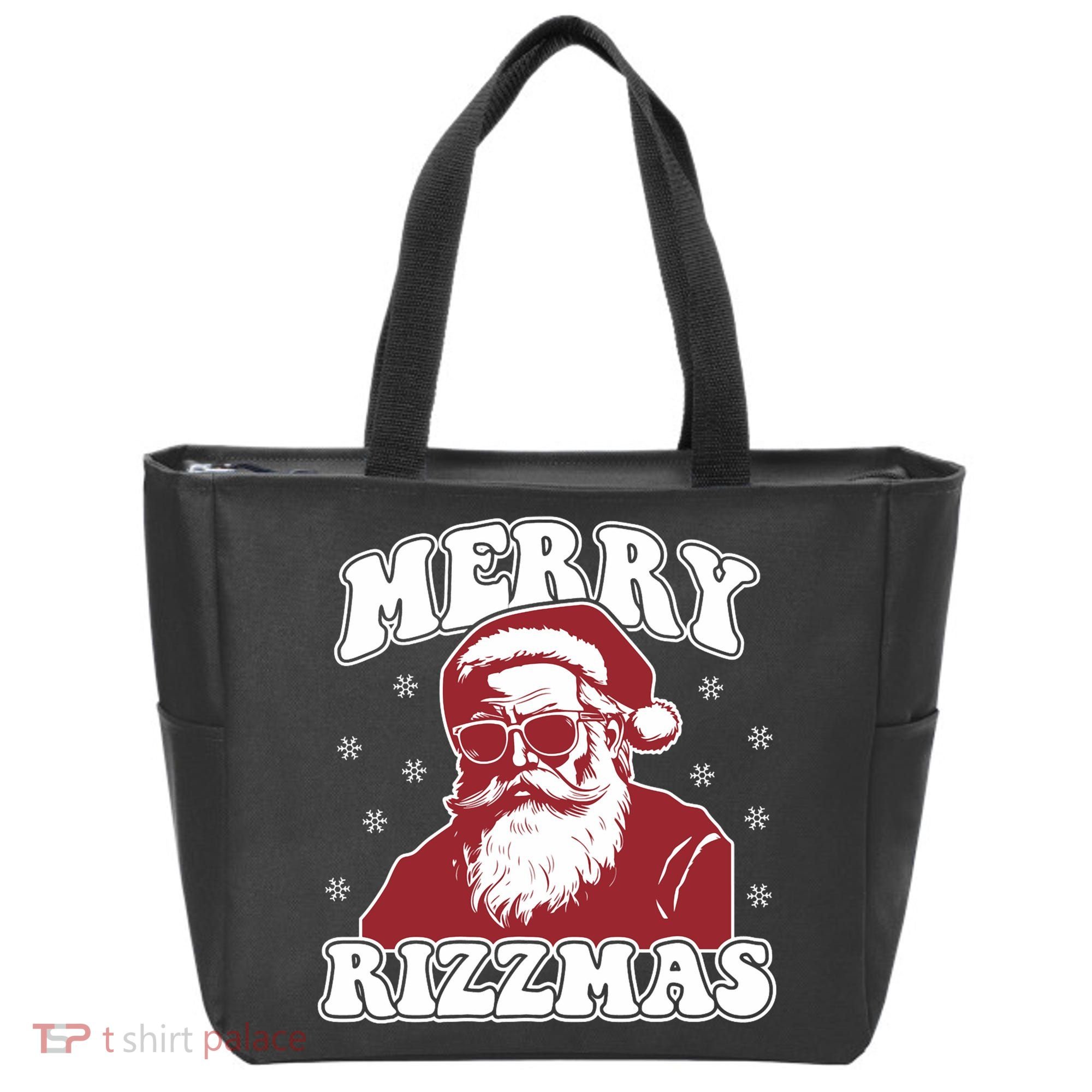 Merry Funny Christmas Rizz Santa Claus Rizzler Tote Bag