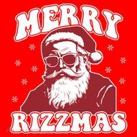 Merry Funny Christmas Rizz Santa Claus Rizzler Santa Hat thumb 1