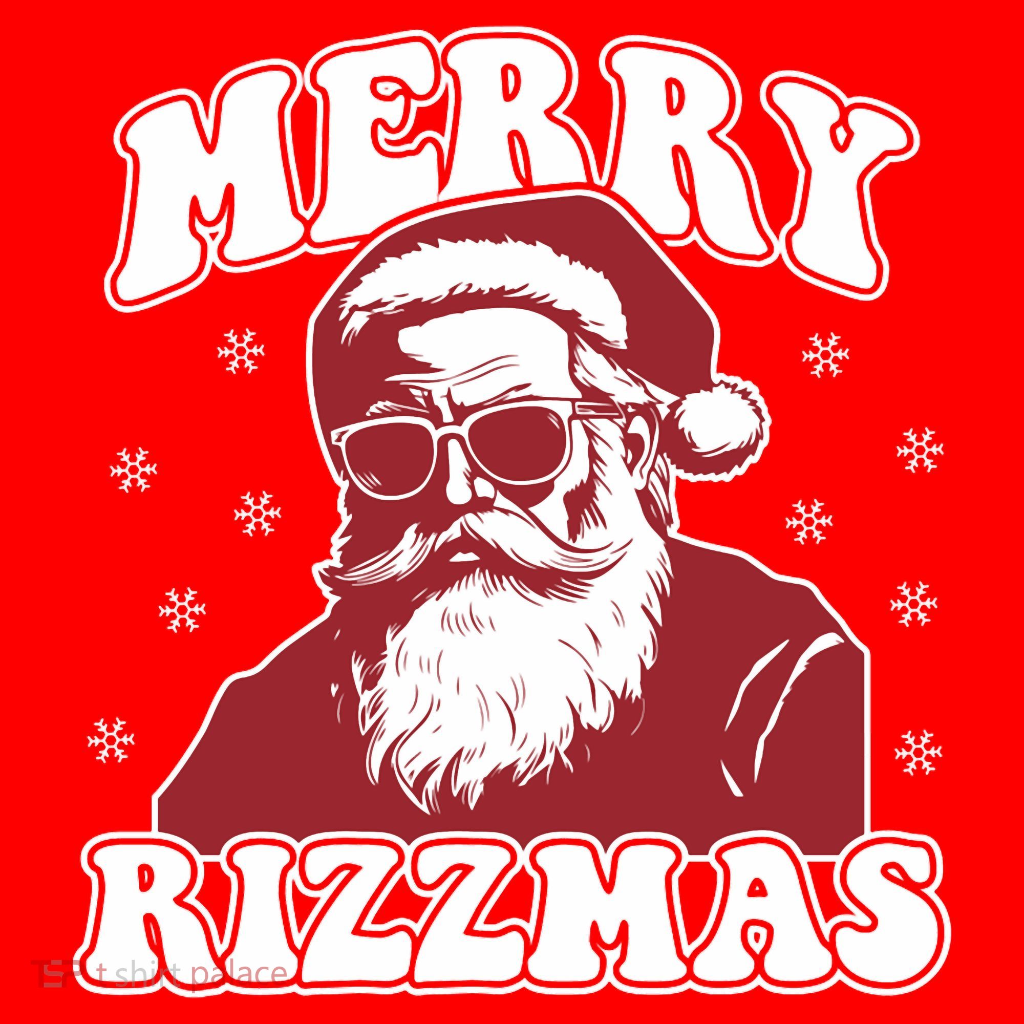 Merry Funny Christmas Rizz Santa Claus Rizzler Santa Hat