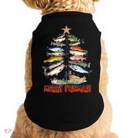 Merry Fishmas Christmas Tree Fish Funny Fishing Doggie Tank thumb 0
