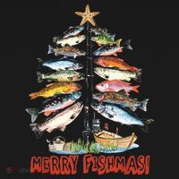 Merry Fishmas Christmas Tree Fish Funny Fishing T-Shirt thumb 7