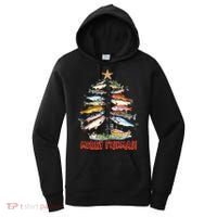 Merry Fishmas Christmas Tree Fish Funny Fishing Women's Hoodie thumb 0