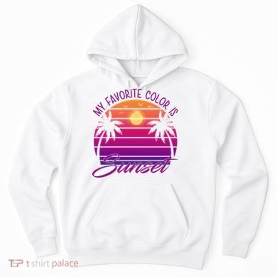 My Favorite Color Is Sunset Retro Summer Hoodie