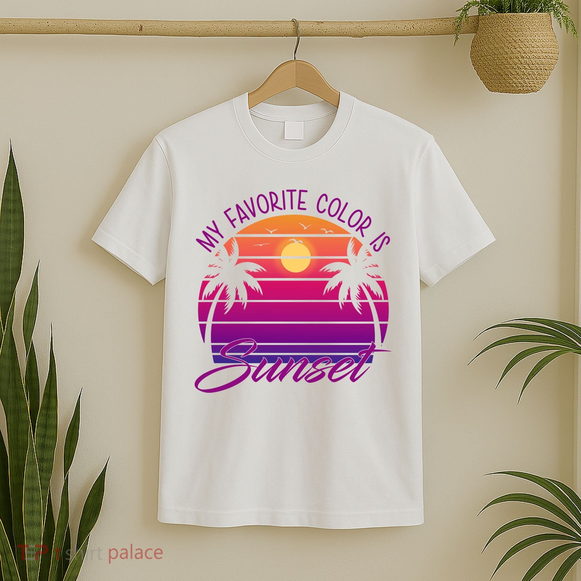 My Favorite Color Is Sunset Retro Summer T-Shirt
