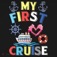 My First Cruise, Wo, Girl and Boy Funny Cruise Trip Dry Zone Grid Polo thumb 2