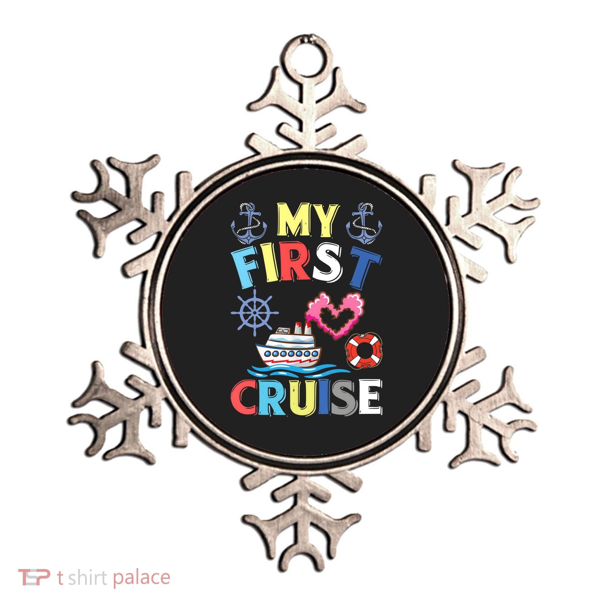 My First Cruise, Wo, Girl and Boy Funny Cruise Trip Ornament