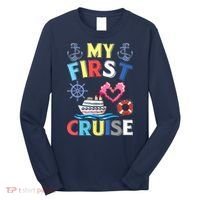 My First Cruise, Wo, Girl and Boy Funny Cruise Trip Long Sleeve Shirt thumb 0