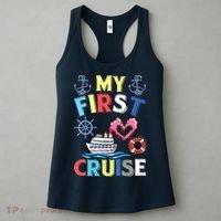 My First Cruise, Wo, Girl and Boy Funny Cruise Trip Women's Tank Top thumb 3