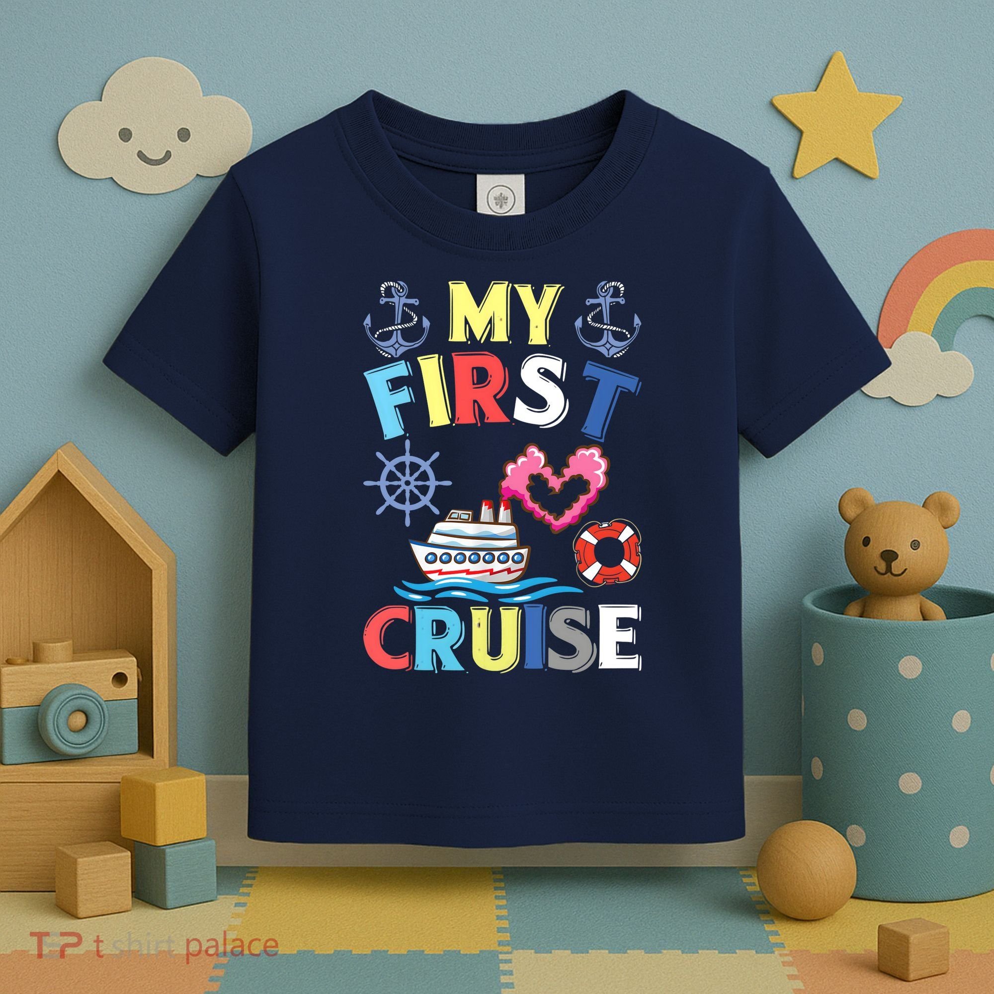 My First Cruise, Wo, Girl and Boy Funny Cruise Trip Toddler T-Shirt
