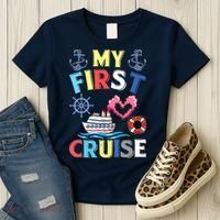 My First Cruise, Wo, Girl and Boy Funny Cruise Trip Women's T-Shirt thumb 3