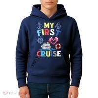 My First Cruise, Wo, Girl and Boy Funny Cruise Trip Kids Hoodie thumb 4