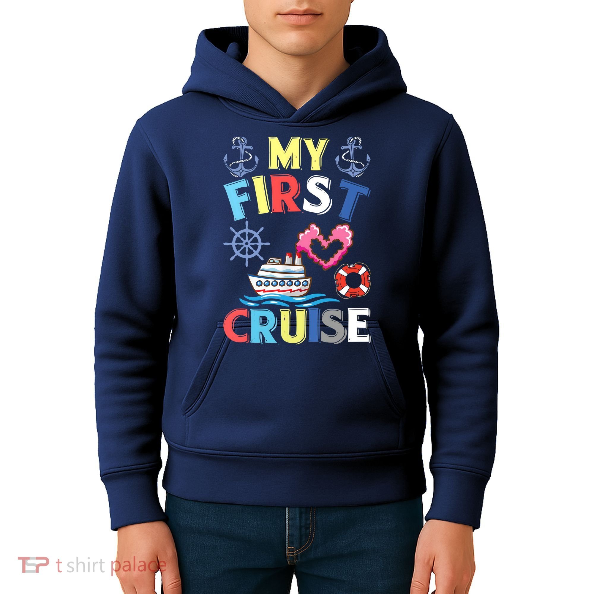 My First Cruise, Wo, Girl and Boy Funny Cruise Trip Kids Hoodie