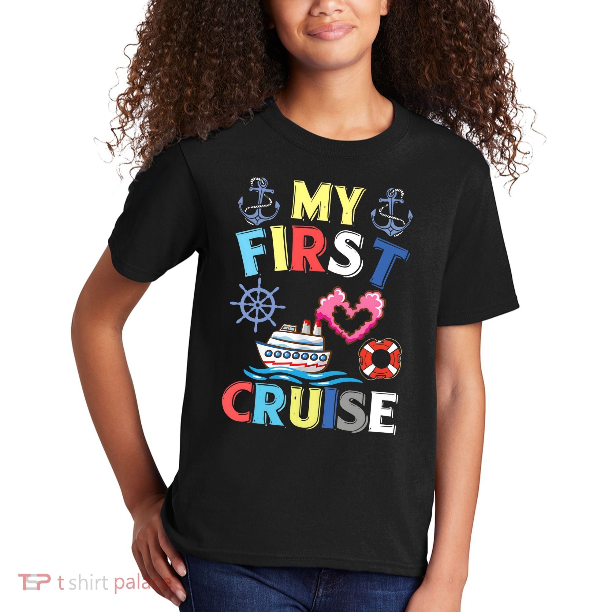 My First Cruise, Wo, Girl and Boy Funny Cruise Trip Kids T-Shirt