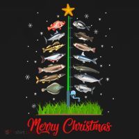 Merry Fishmas Christmas Tree Fish Fishing Apron thumb 3