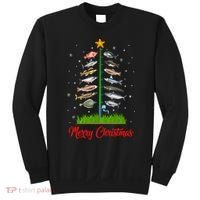 Merry Fishmas Christmas Tree Fish Fishing Sweatshirt thumb 0
