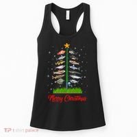Merry Fishmas Christmas Tree Fish Fishing Women's Tank Top thumb 0