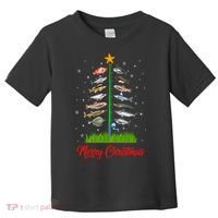 Merry Fishmas Christmas Tree Fish Fishing Toddler T-Shirt thumb 0