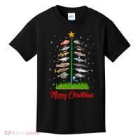 Merry Fishmas Christmas Tree Fish Fishing Kids T-Shirt thumb 0